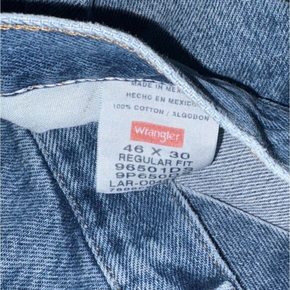 Wrangler Mens Regular Fit Denm Jeans-Medium Wash-46X30-GUC - Picture 5 of 8